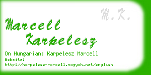 marcell karpelesz business card